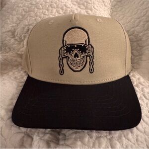 Megadeth Tan and Black Skull Embroidered Cap baseball hat metal band